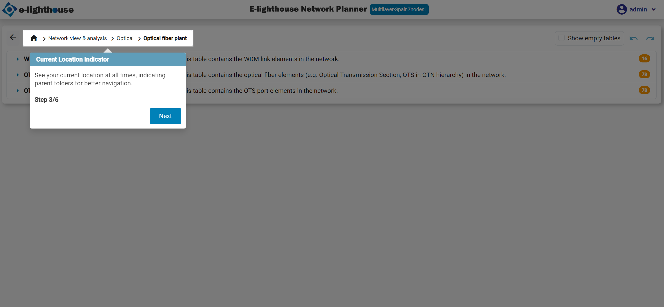 Step 3 of 6 in the Control Window tour