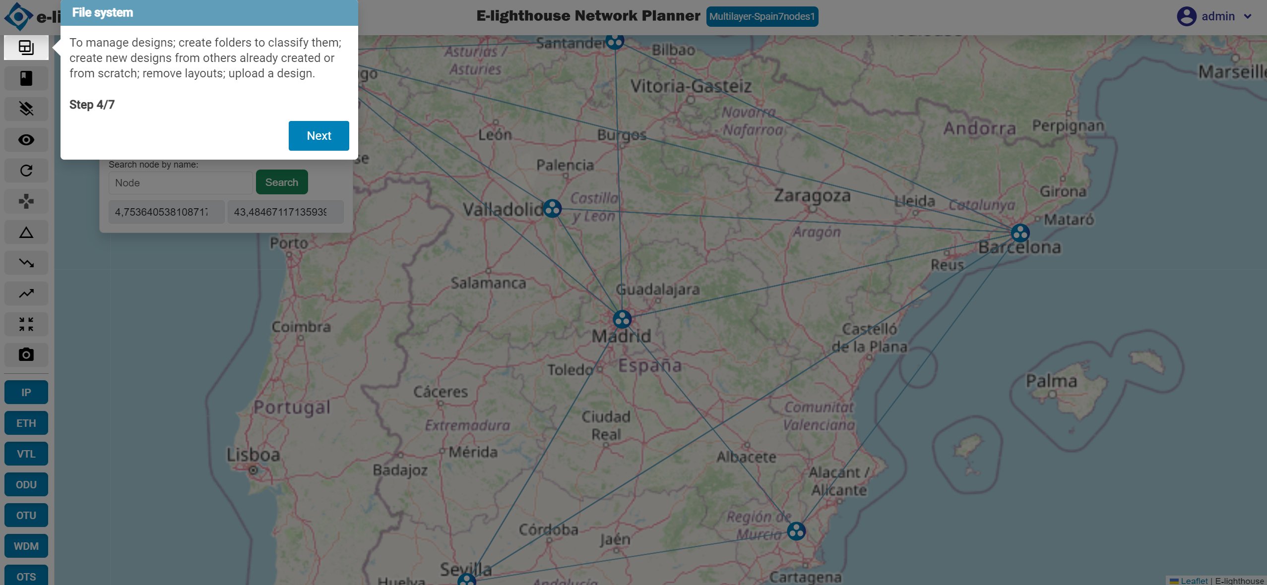 Step 4 of 7 in the Topology tour