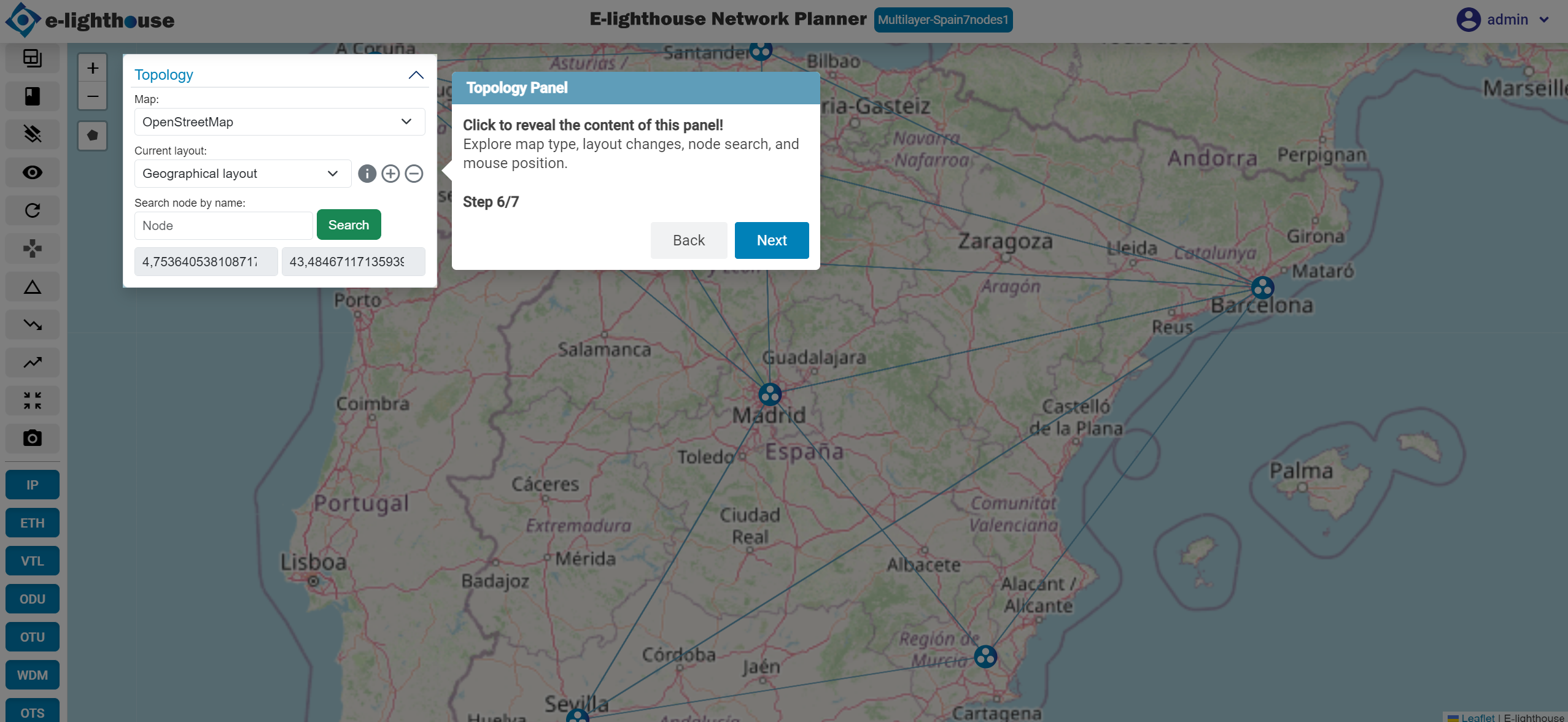 Step 6 of 7 in the Topology tour